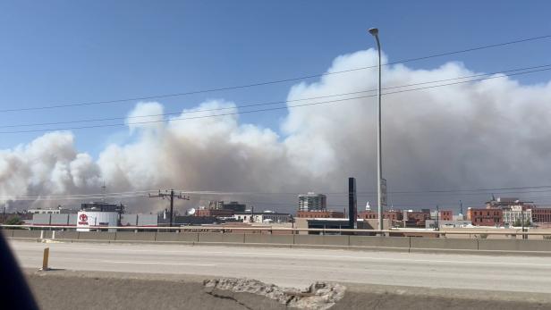 Smoke rises in Spokane due to Wildfire