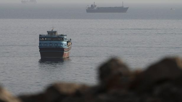 Vessels in the Strait of Hormuz, as seen from Musandam