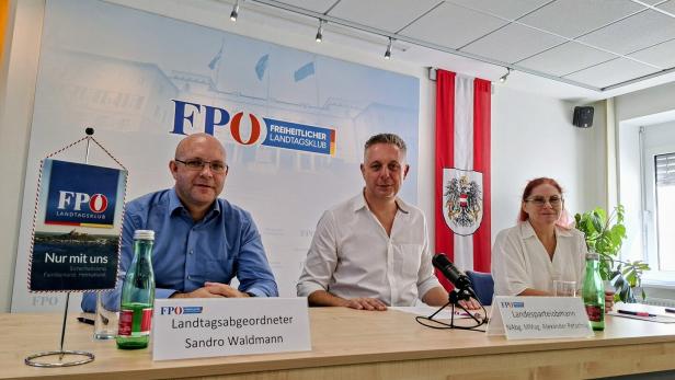 FPÖ, Sandro Waldmann, Alexander Petschnig und Michelle Whitfield