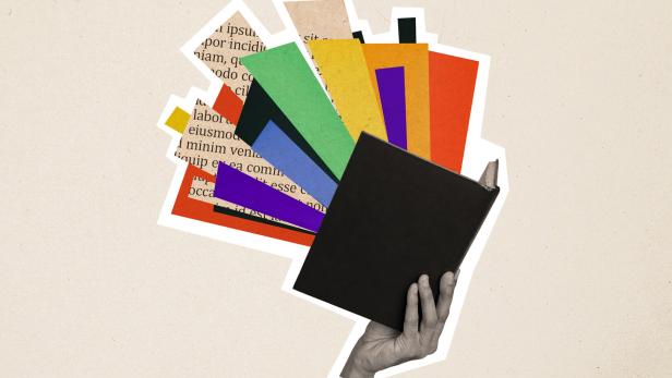 Composite trend artwork sketch image 3d photo collage of huge black white silhouette hand hold book immerse yourself in new world fantasy imagination inspiration