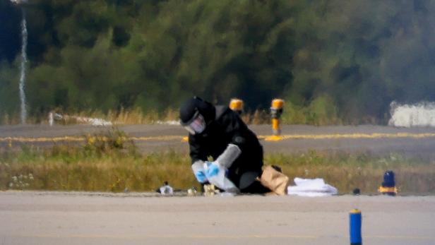 FILE PHOTO: Leipzig/Halle Airport after a drone was found near a runway, in Schkeudlitz