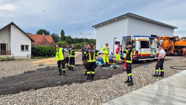 Unfall in der Kläranlage Loosdorf. 