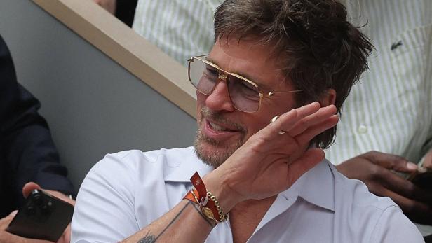 Brad Pitt bei einem Tennisturnier.