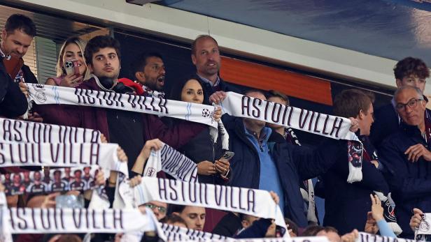 Aston-Villa-Anhänger Prinz William beim Europa-League-Finale
