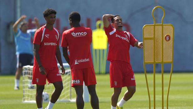 Braga-Spieler beim Training