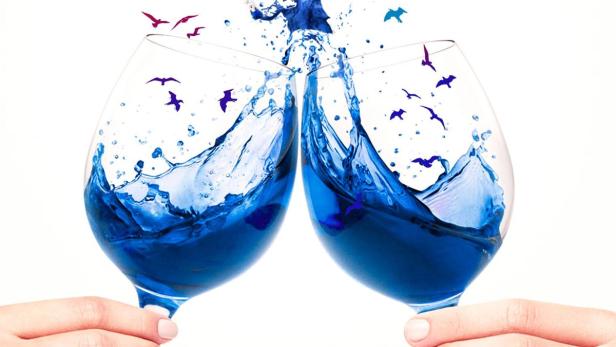 Werbesujet für den blauen Wein: Die Produzenten sehen sich als &quot;Revolutionäre&quot;.