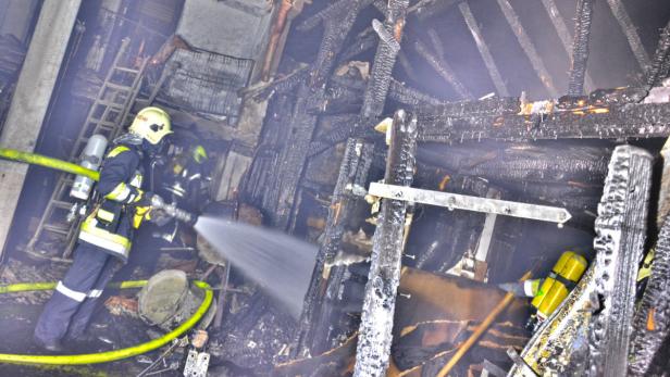 Das Gebäude wurde zur Gänze zerstört
