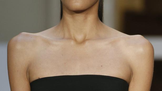 File picture of a model presenting a creation by F .
