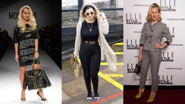 Drei Frauen posieren in unterschiedlicher Kleidung für die Kamera.