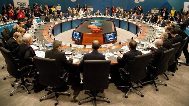 Wie hier beim letzten Treffen in Australien werden die Mächtigen der Welt ab Sonntag zusammensitzen.