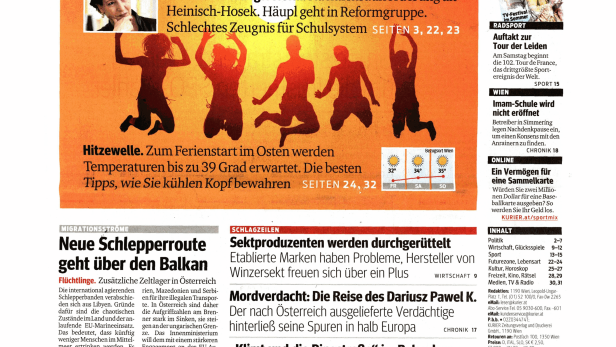 Schlagzeile vom 03.07.2015Heißer SchulschlussKurier