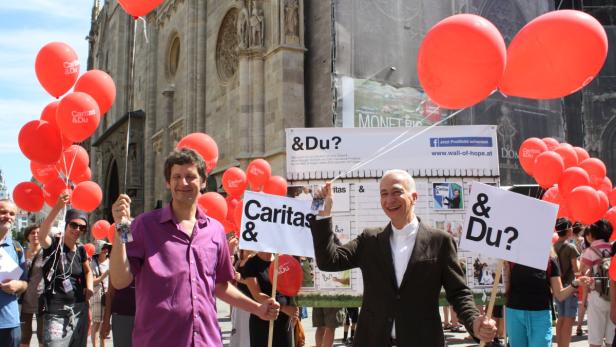 Caritas Kundgebung Stephansplatz, Michael Landau, Christoph Schweifer