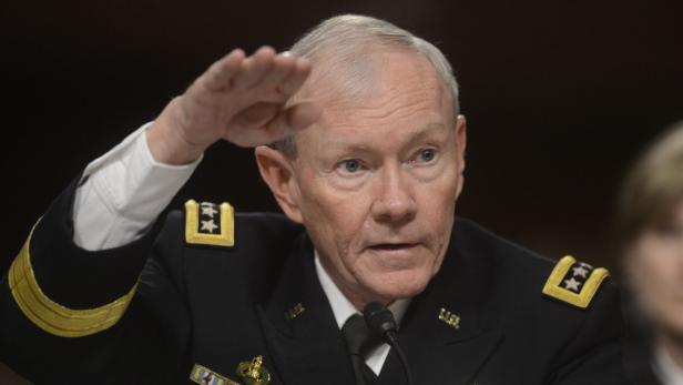 epa03798064 (FILE) A file photograph showing US Chairman of the Joint Chiefs of Staff General Martin E. Dempsey testifies before the Senate Armed Services Committee hearing on Capitol Hill in Washington DC, USA, 07 February 2013. Media reports on 23 July 2013 state that General Dempsey has drawn up the US military options, costs, risks and benefits of possible US military involvement in the Syrian conflict, in an open letter to US Senators. EPA/MICHAEL REYNOLDS *** Local Caption *** 50699278