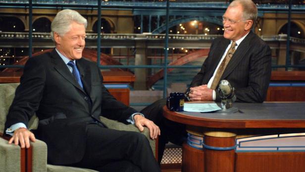 Bill Clinton zu Gast in der „Late Show with David Letterman“.