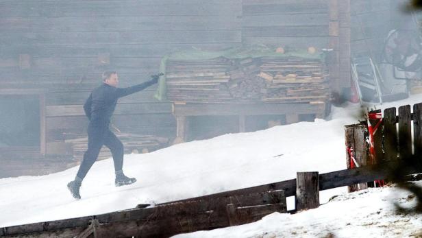 Daniel Craig dreht eine Szene in Osttirol.