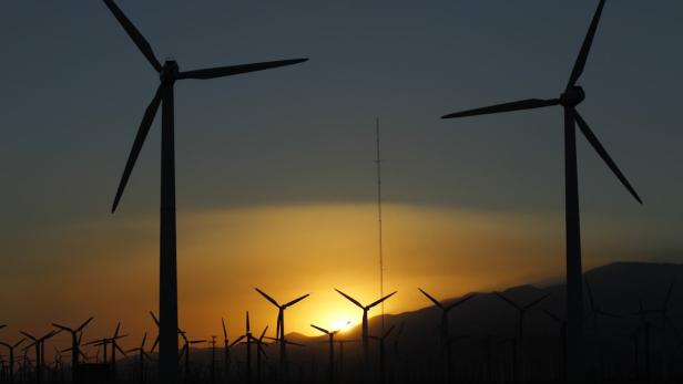 Wind turbine generators are pictured in Desert Hot Springs, California July 11, 2011. REUTERS/Mario Anzuoni (UNITED STATES - Tags: ENERGY ENVIRONMENT)