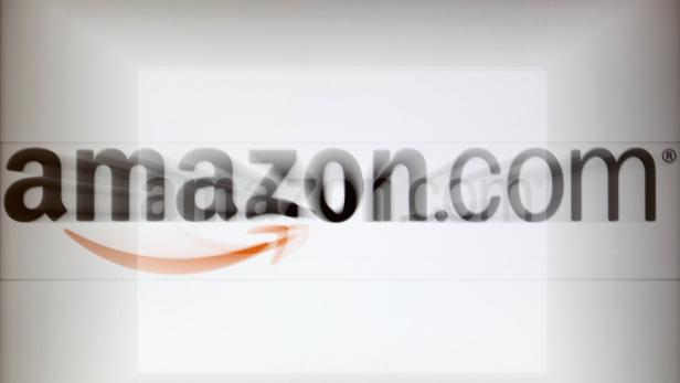 Das Amazon.com-Logo mit dem charakteristischen Pfeil unter dem Schriftzug.