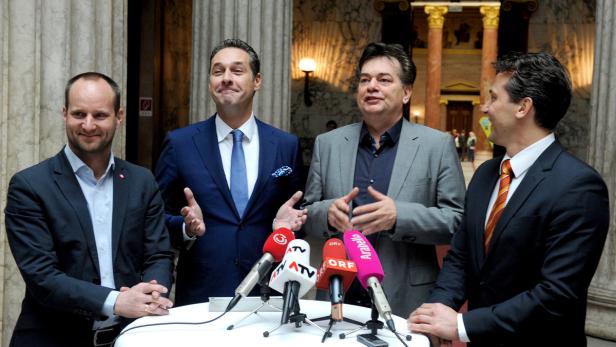 Hypo-Ménage-à-trois: Die Oppositionellen (Strolz, Strache und Kogler) bringen kommende Woche einen Antrag für einen U-Ausschuss ein.