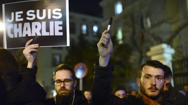 Solidarität mit Charlie Hebdo: Terror hat das Jahr geprägt.