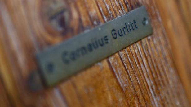 Namensschild an der Tür des Salzburger Hauses von Cornelius Gurlitt