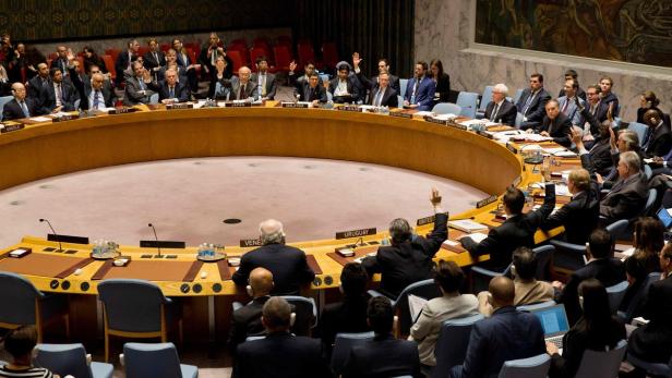 Abstimmung im UN-Sicherheitsrat in New York.