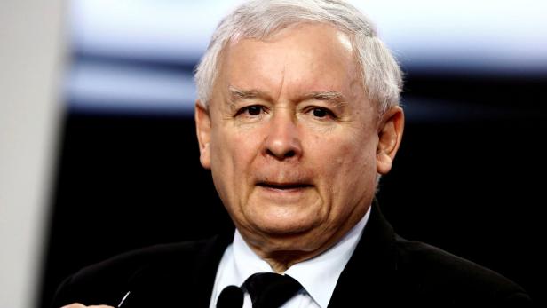 Ein Porträt von Jarosław Kaczyński.