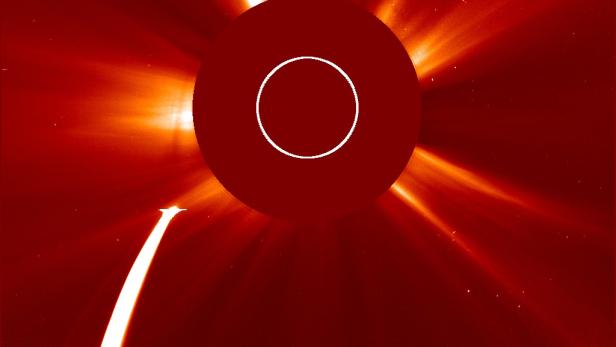 Komet Lovejoy bei der Annäherung an die Sonne