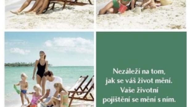 Familien entspannen an einem sonnigen Strand.