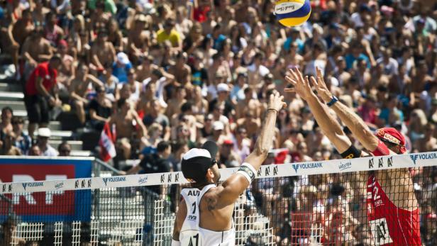 Beachvolleyball, Clemens Doppler (li.), honorarfrei