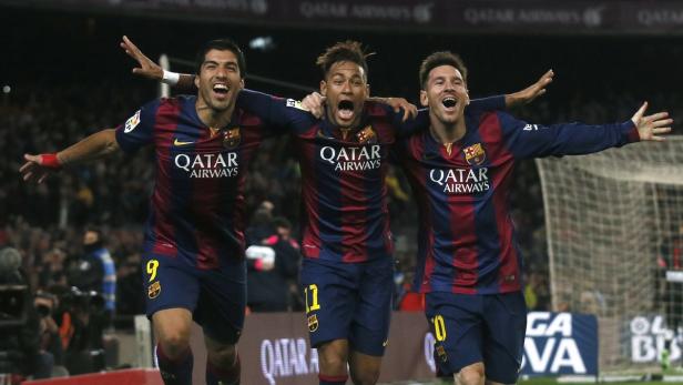 Luis Suarez, Neymar und Lionel Messi trafen gegen Atletico