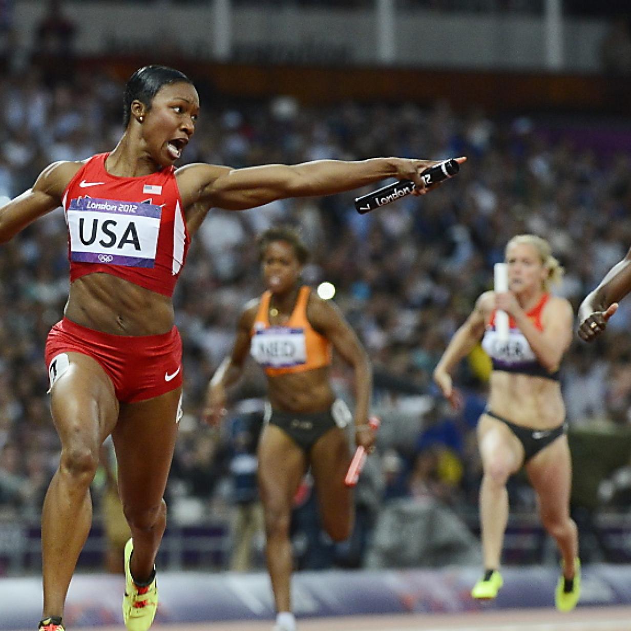 Us Frauen Staffel Mit Weltrekord Uber 4x100m Kurier At