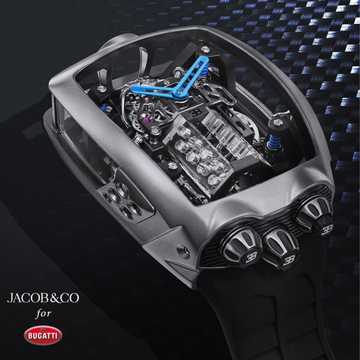 Die 16 Zylinder des Bugatti Chiron am Handgelenk