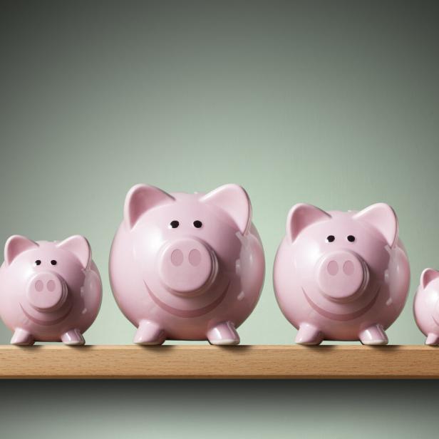 Sparschweine als Symbol für die Zahlung der Mieter und Wohnungseigentümer in die Rücklage und den Erhalts- und Verbesserungsbeitrag