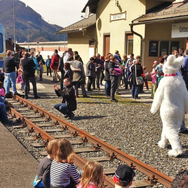 Bahnhof Gstadt bei der Osterausfahrt