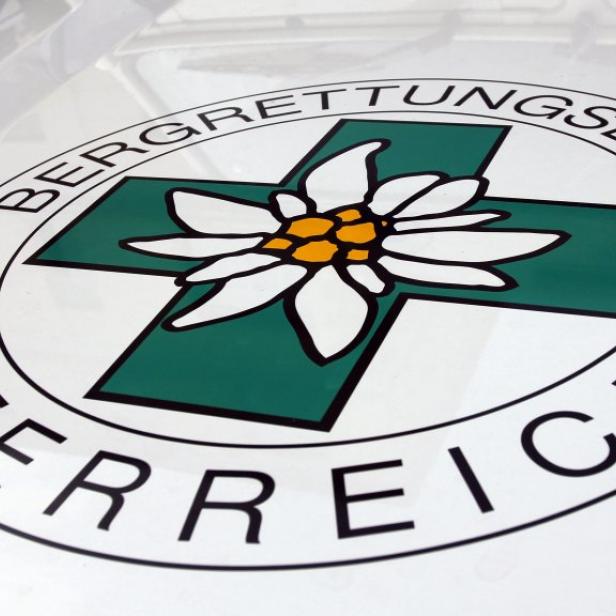 Das Logo des Bergrettungsdienstes Österreich mit Edelweiß.