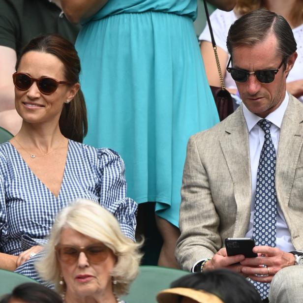 Pippa Middleton und ihr Ehemann James Matthews bei einer Sportveranstaltung.