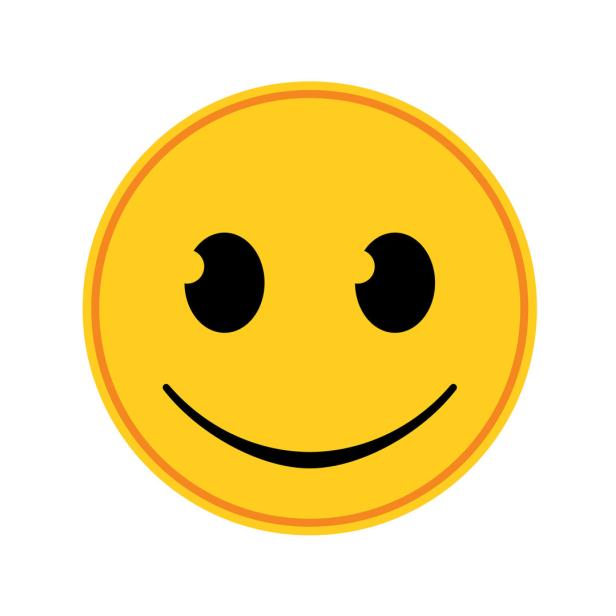 Ein gelbes Smiley mit einem freundlichen Gesichtsausdruck.