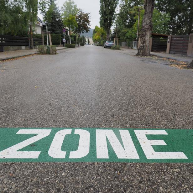 Straßenmarkierung Grüne Zone Parken