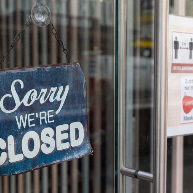 Geschlossene Geschäfte auf der Mariahilfer Straße