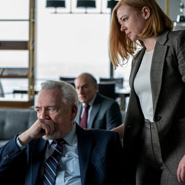 Brian Cox und Sarah Snook in einer Szene aus der Fernsehserie „Succession“.