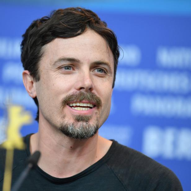 Casey Affleck auf einer Pressekonferenz in Berlin.