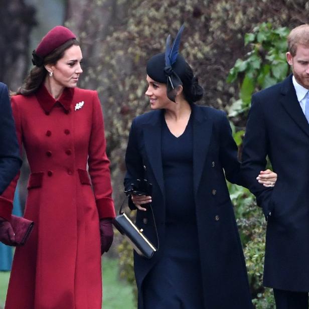 Prinz William, Prinzessin Kate, Herzogin Meghan und Prinz Harry.