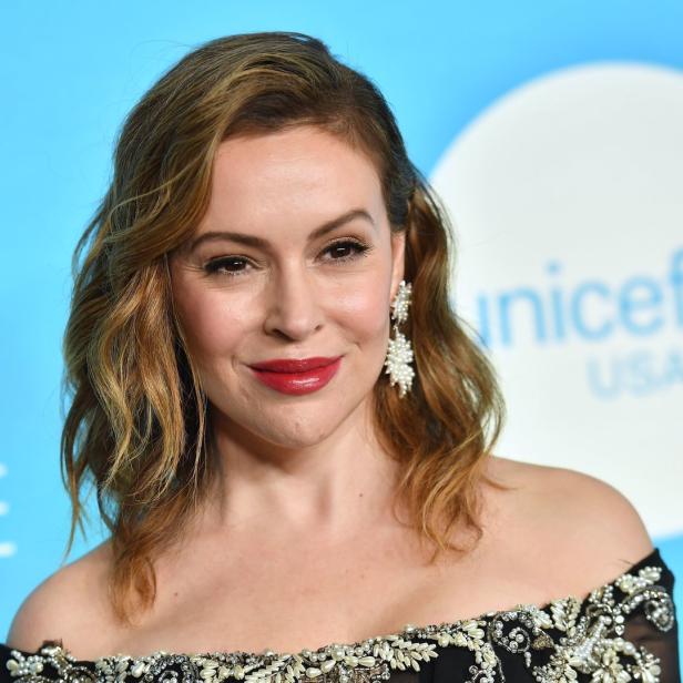 Alyssa Milano auf einer Veranstaltung von UNICEF USA.