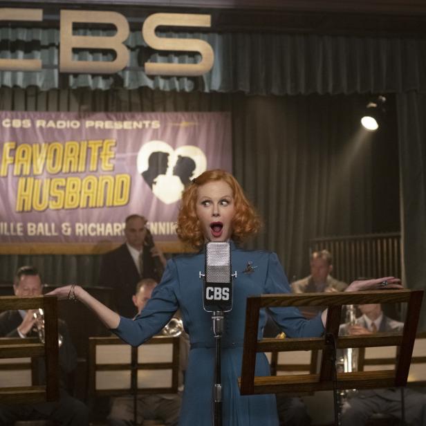 Nicole Kidman als Lucille Ball bei einer Aufführung von „My Favorite Husband“.