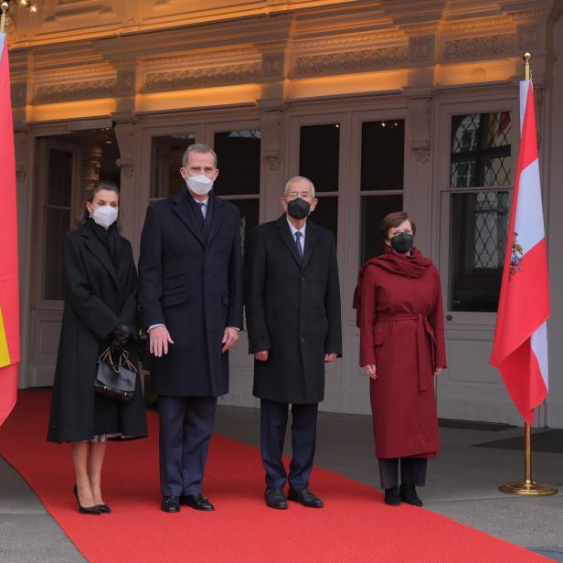 König Felipe und Königin Letizia von Spanien treffen Bundespräsident Alexander Van der Bellen in Wien.