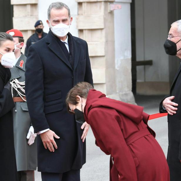 König Felipe VI. von Spanien und Bundespräsident Alexander Van der Bellen treffen sich in Wien.