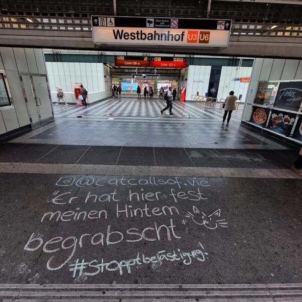 Protest mit Straßenkreide: Catcalls of Vienna