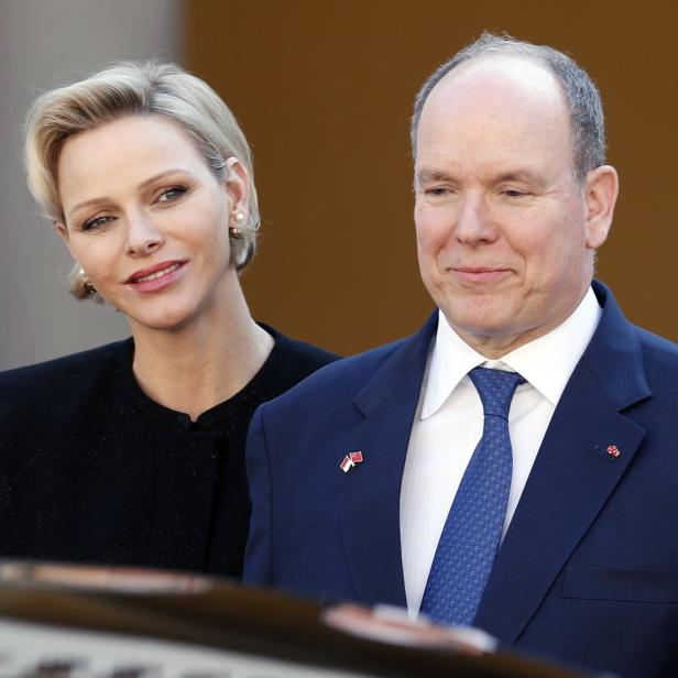 Fürst Albert II. von Monaco mit Fürstin Charlène.