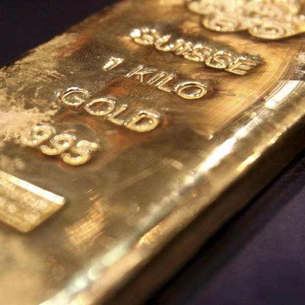 Ein Kilogramm schwerer Goldbarren der Marke „Suisse“ mit einem Feingehalt von 995.