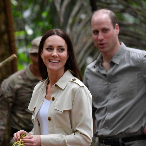 Herzogin Kate und Prinz William in der Karibik.